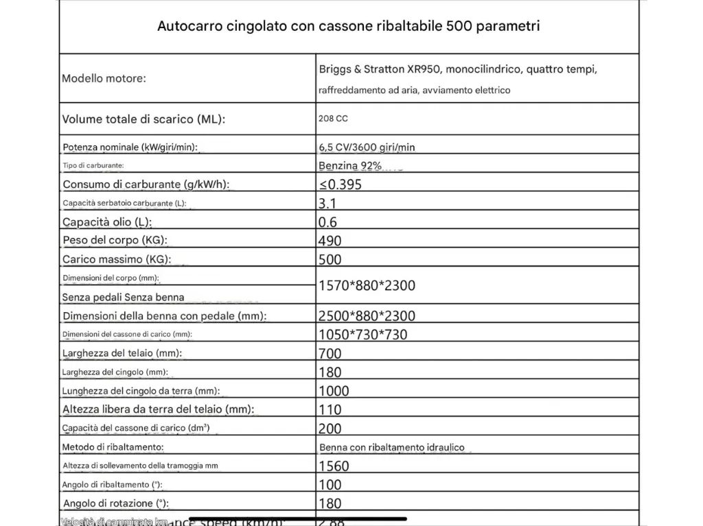 Minidumper Briggs & Stratton del 2025 da 500 kg - con garanzia - immagine 19