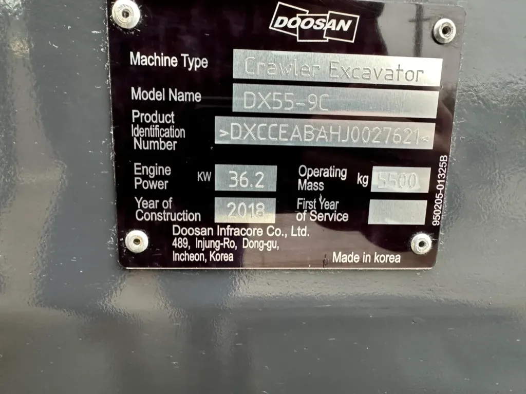 Doosan - 2018 - DX55-9C - Escavatore medio - immagine 31
